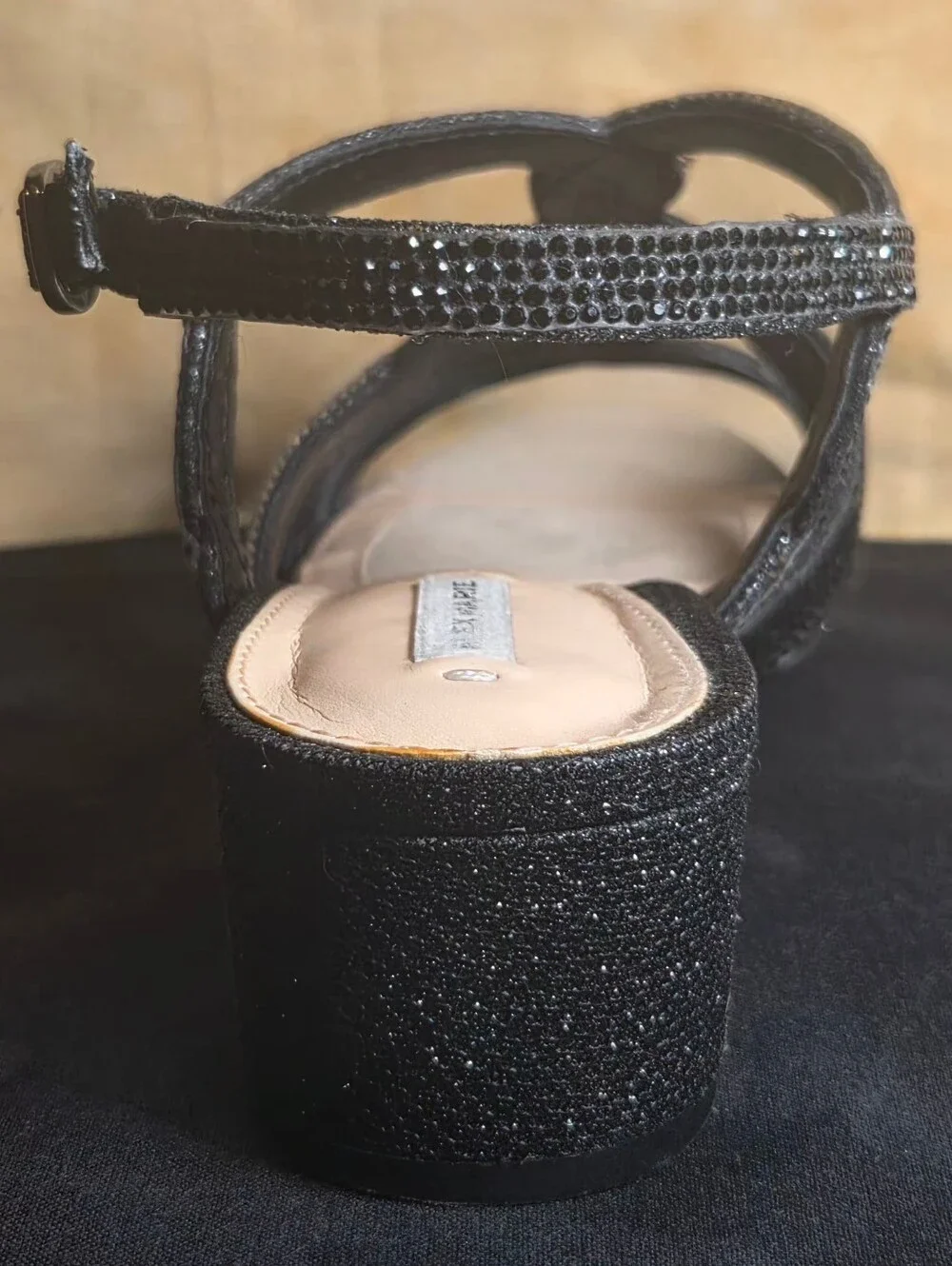 Alex Marie Evening Sparkle Crisscross Ankle Strap Sandal EUC Sz 7.